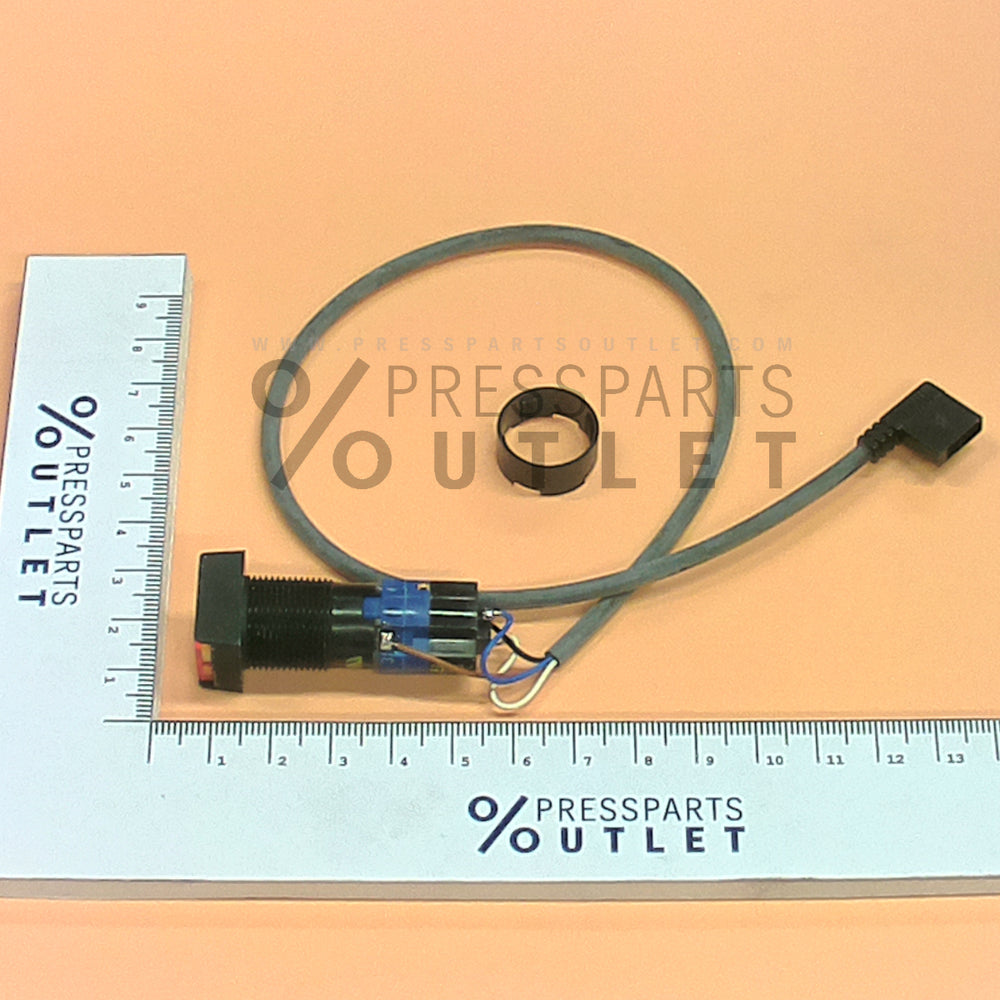 Illuminated push button gelb,Form 2 - 81.186.3635/ - Leuchttaster gelb,Form 2