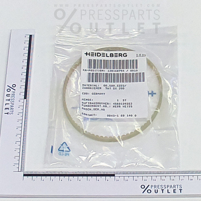 Toothed belt  7AT 5x 390 - 00.580.5222/ - Zahnriemen  7AT 5x 390