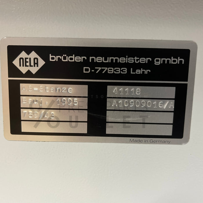 NELA / Heidelberg Puncher width up to 220 mm - A1.090.9016/A - NELA / Heidelberg Stanze 220 mm