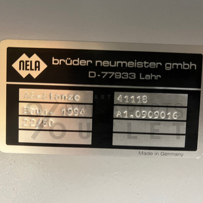 NELA / Heidelberg Puncher width up to 220 mm - A1.090.9016/ - NELA / Heidelberg Stanze 220 mm