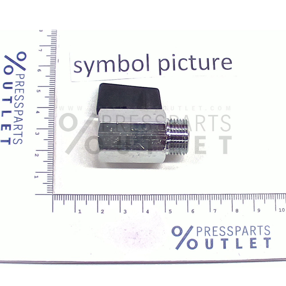 Ball valve mit Drehantr.+Stutzen - M2.148.2011/02 - Kugelhahn mit Drehantr.+Stutzen
