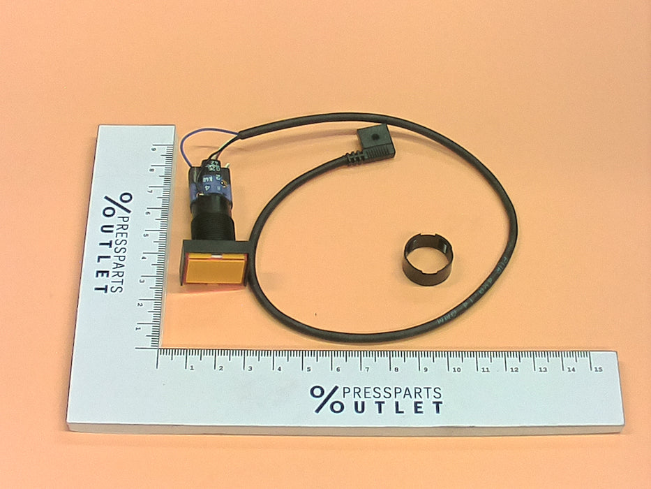 Illuminated push button gelb,Form 3 - 81.186.3645/ - Leuchttaster gelb,Form 3