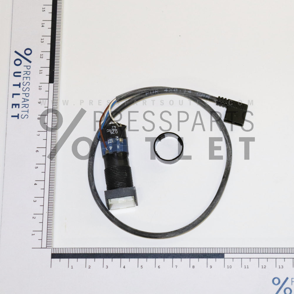 Illuminated push button  farblos,Form 2 - 71.186.4421/ - Leuchttaster farblos,Form2 - A